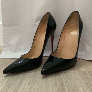 Black Patent Christian louboutin pumps